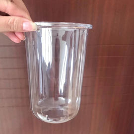 Plastic Disposable Glass With Dome Lid(PET DISPOSABLE GLASS)